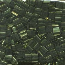 Miyuki Tila Beads - Olive Green Gold Luster - 7.2gm