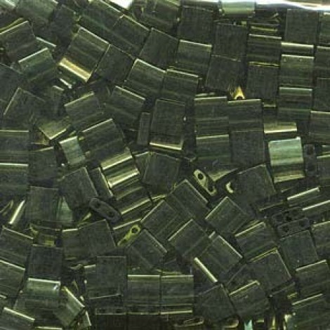 Miyuki Tila Beads - Olive Green Gold Luster - 7.2gm