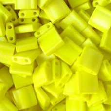 Miyuki Tila Beads - Matte Opaque Yellow AB - 10gm