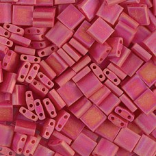 Miyuki Tila Beads - Matte Opaque Red AB - 7.2gm