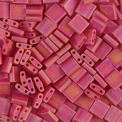 Miyuki Tila Beads - Matte Opaque Red AB - 7.2gm Miyuki Tila Beads - Matte Opaque Red AB - 7.2gm