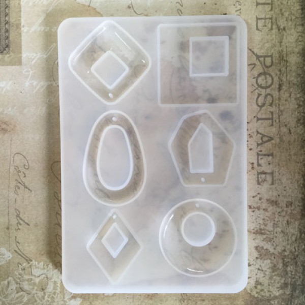 10x15cm Mixed Shape Silicone Pendant Moulds for Resin - 6 Shapes ...