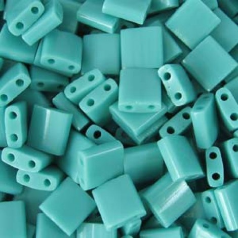 Miyuki Tila Beads - Opaque Turquoise Green - 7.2gm Miyuki Tila Beads - Opaque Turquoise Green - 7.2gm