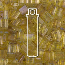 Miyuki Tila Beads - Transparent Picasso Saffron - 7.2gm