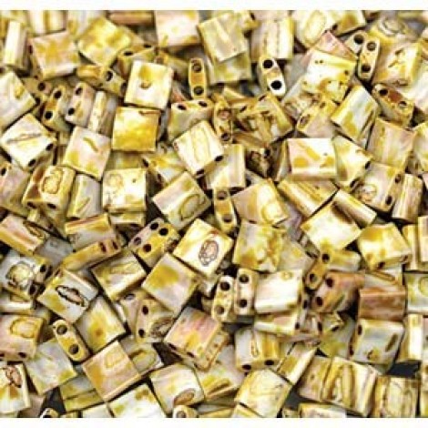Miyuki Tila Beads - Picasso Canary Yellow Matte - 7.2gm