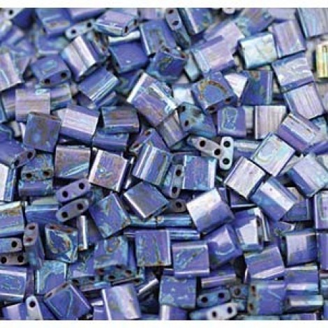 Miyuki Tila Beads - Picasso Opaque Cobalt - 7.2gm