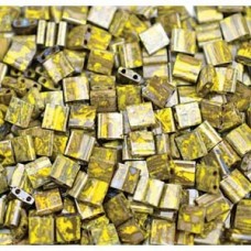 Miyuki Tila Beads - Picasso Opaque Yellow - 10gm