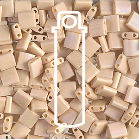 Miyuki Tila Beads - Matte Opaque Pear AB - 7.2gm Miyuki Tila Beads - Matte Opaque Pear AB - 7.2gm
