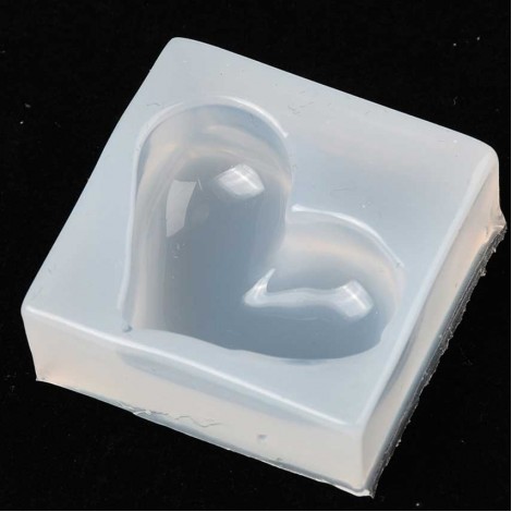 23x28mm Heart Shaped Cabochon Silicone Mould
