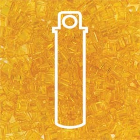 Miyuki Half-Tila Beads - Transparent Topaz - 7.8gm Miyuki Half-Tila Beads - Transparent Topaz - 7.8gm