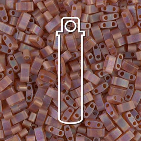 Miyuki Half-Tila Beads - Matte Transparent Dark Topaz - 7.8gm Miyuki Half-Tila Beads - Matte Transparent Dark Topaz - 7.8gm