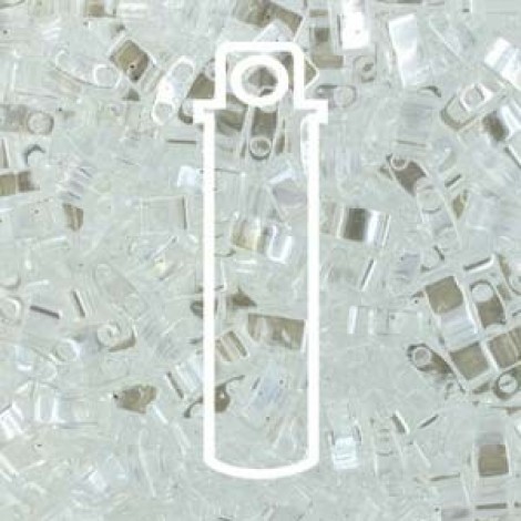 Miyuki Half-Tila Beads - Crystal Luster - 7.8gm Miyuki Half-Tila Beads - Crystal Luster - 7.8gm