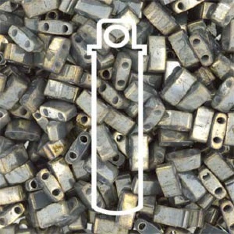 Miyuki Half-Tila Beads - Galv Grey Luster - 7.8gm