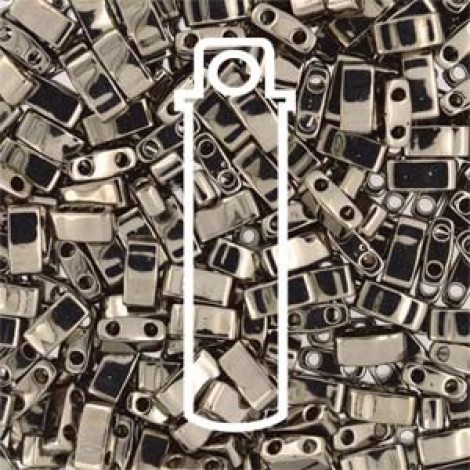 Miyuki Half-Tila Beads - Nickel Plated - 7.8gm Miyuki Half-Tila Beads - Nickel Plated - 7.8gm