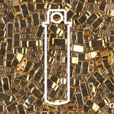 Miyuki Half-Tila Beads - 24K Gold Plated - 7.8gm