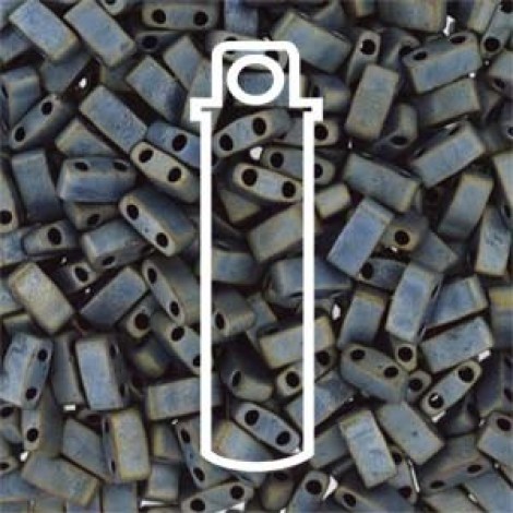Miyuki Tila Half-Cut Beads - Matte Met Silver Grey - 7.8gm Miyuki Tila Half-Cut Beads - Matte Met Silver Grey - 7.8gm