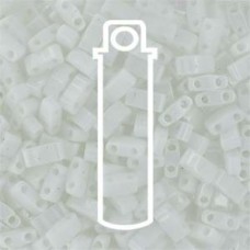 Miyuki Half-Tila Beads - Opaque White - 7.8gm