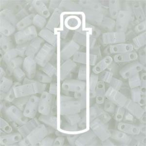 Miyuki Half-Tila Beads - Opaque White - 7.8gm