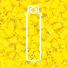Miyuki Half-Tila Beads - Matte Op Yellow AB - 7.8gm