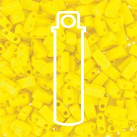 Miyuki Half-Tila Beads - Matte Op Yellow AB - 7.8gm Miyuki Half-Tila Beads - Matte Op Yellow AB - 7.8gm