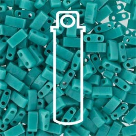 Miyuki Half-Tila Beads - Opaque Turquoise Green - 7.8gm Miyuki Half-Tila Beads - Opaque Turquoise Green - 7.8gm