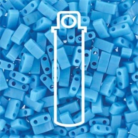 Miyuki Half-Tila Beads - Opaque Turquoise Blue - 7.8gm Miyuki Half-Tila Beads - Opaque Turquoise Blue - 7.8gm