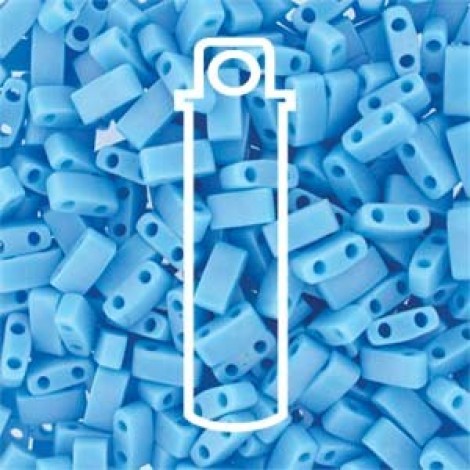 Miyuki Half-Tila Beads - Matte Opaque Turquoise - 7.8gm