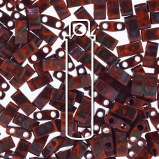 Miyuki Half-Tila Beads - Picasso Opaque Orange - 7.8gm