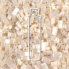 Miyuki Half-Tila Beads - Ant Ivory Pearl Ceylon - 7.8gm