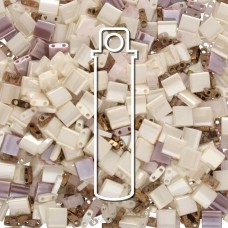 Miyuki Tila Bead Mix  - Gold + Creams - 7.2gm