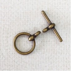 12mm Smooth Antique Gold Plated Pewter Toggle Clasp Sets - Pack of 2 Sets