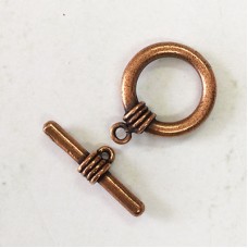 18mm Large Toggle Clasp - Antique Copper - Each