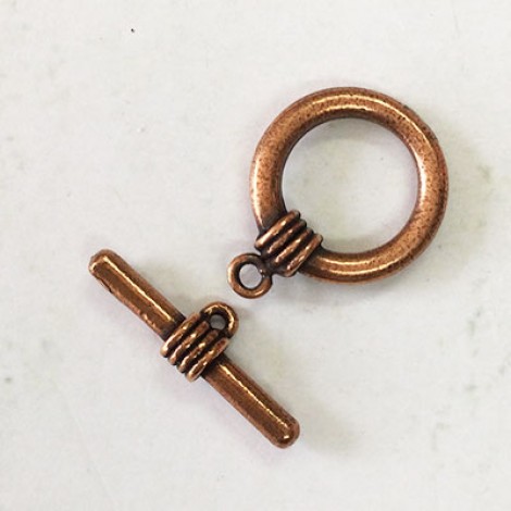 18mm Large Toggle Clasp - Antique Copper