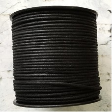2mm Supreme Waxed Black Cotton Cord