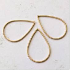 26x18mm Gold Tone Stainless Steel Teardrop Shape Connector Rings