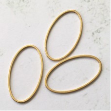 26x18mm Gold Tone Stainless Steel Oval Connector Rings