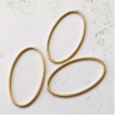 26x18mm Gold Tone Stainless Steel Oval Connector Rings - Pack of 2