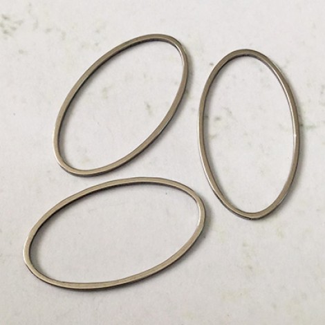 26x18mm Stainless Steel Oval Connector Rings - Pack of 2 26x18mm Stainless Steel Oval Connector Rings - Pack of 2