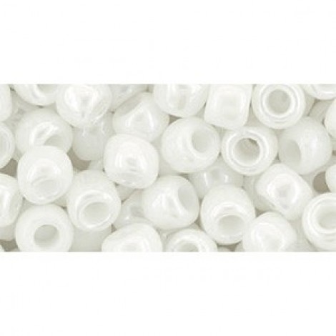 3/0 Toho Seed Beads - Opaque Lustered White