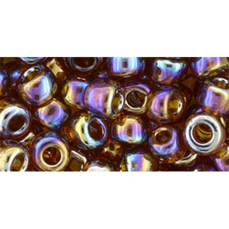 3/0 Toho Seed Beads - Transparent Rainbow Smoky Topaz