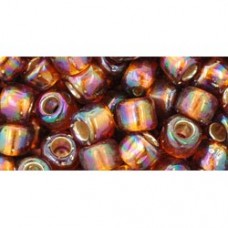 3/0 Toho Seed Beads - S-Lined Rainbow Topaz
