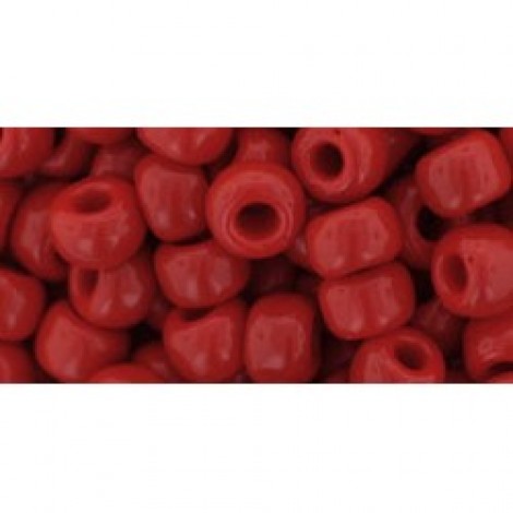 3/0 Toho Seed Beads - Opaque Peppered Red