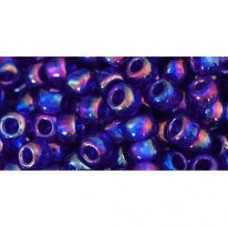 6/0 Toho Japanese Seed Beads - Transparent Rainbow Cobalt - 8-9gm