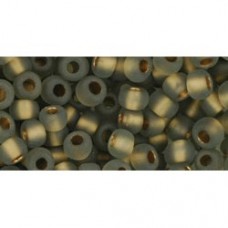 6/0 Toho Seed Beads - Frosted Gold Lined Black Diamond
