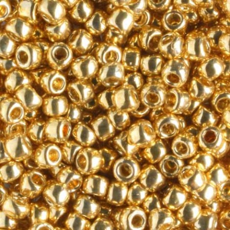 8/0 Toho Japanese Permafinish Seed Beads - Galvanized Starlight (Gold)