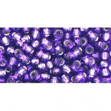 8/0 Toho Seed Beads - Silver Lined Milky Amethyst - 18-19gm