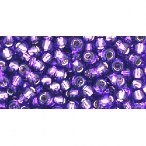 8/0 Toho Seed Beads - Silver Lined Milky Amethyst - 18-19gm