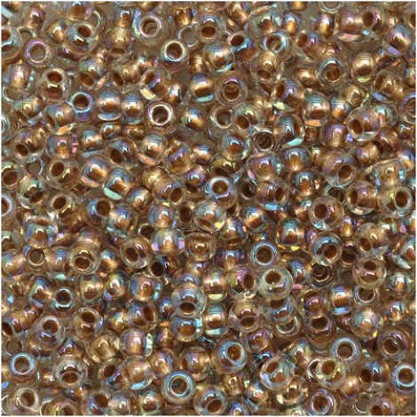 11/0 Toho Seed Beads - Gold-Lined Rainbow Crystal - 6.65gm vial