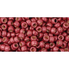 8/0 Toho Seed Beads - Permafinish Matte Galvanised Brick Red