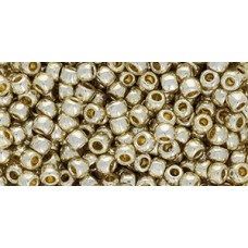 8/0 Toho Japanese Permafinish Seed Beads - Galvanized Bright Silver - 8-9gm
